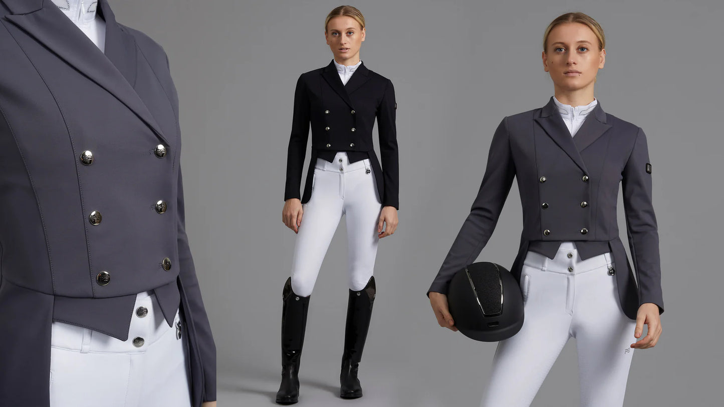 PE Capriole Ladies Short Tail Dressage Jacket Black