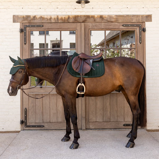Kentucky Horsewear Saddle Pad Velvet Mini Pearls Jumping