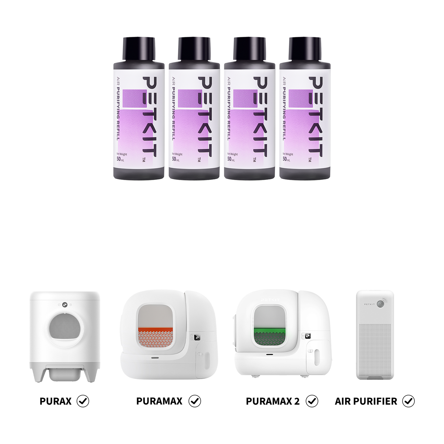 PETKIT Purifying Liquid Refill（4 bottles）