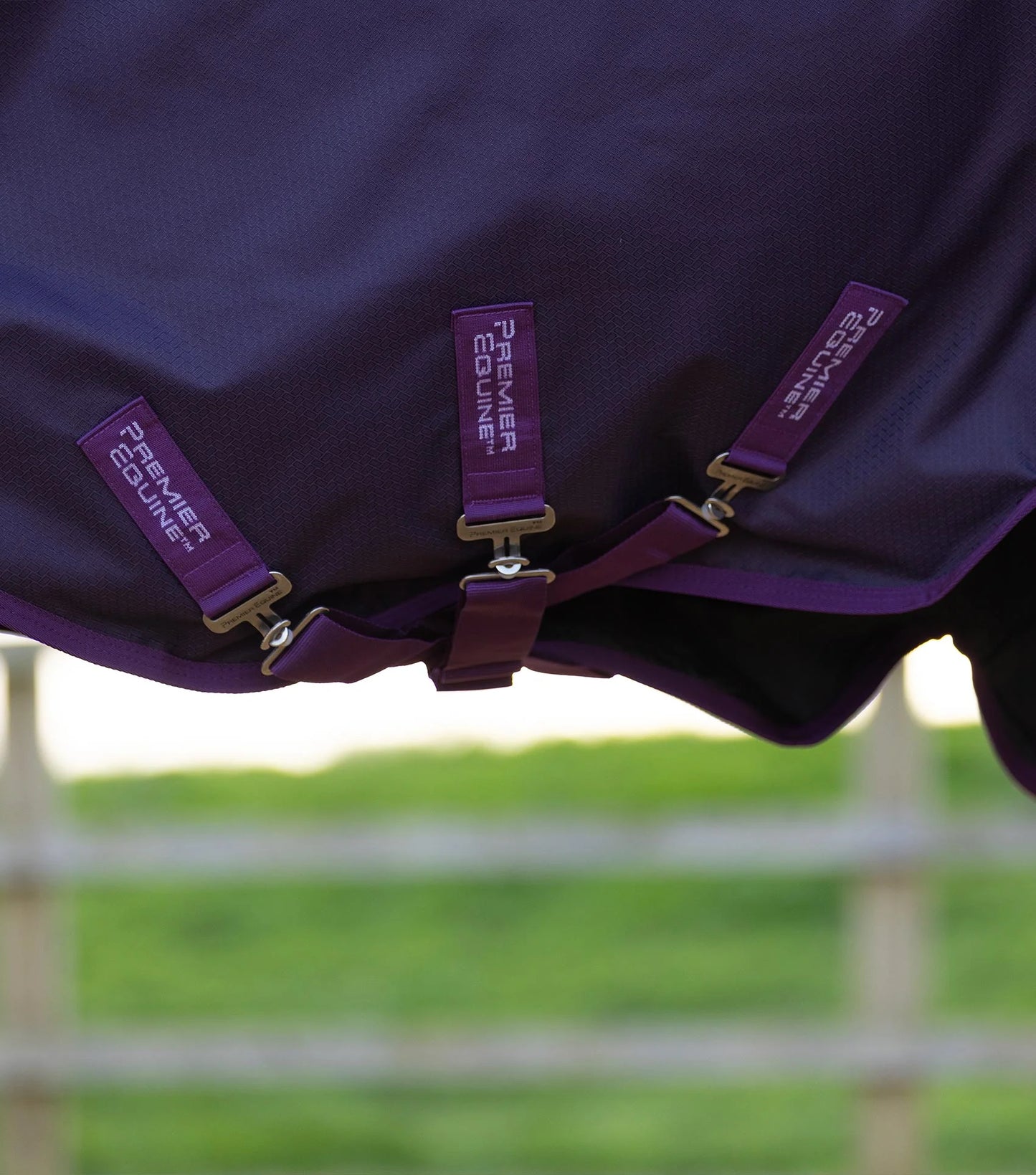 PE Stratus 600D Series 0g Turnout Rug with Classic Neck Cover Purple