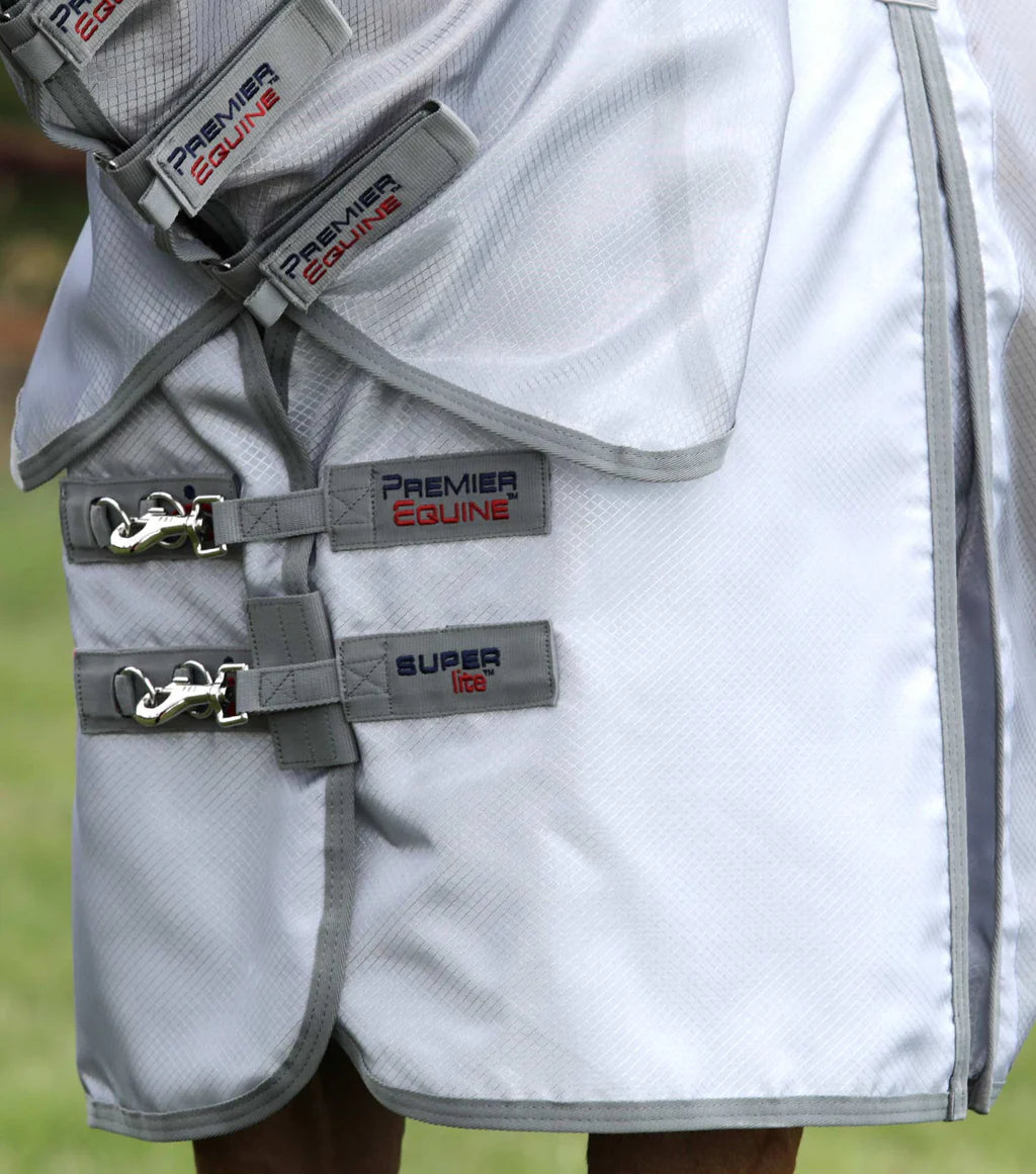 PE Super Lite Fly Rug with Surcingles - Silver