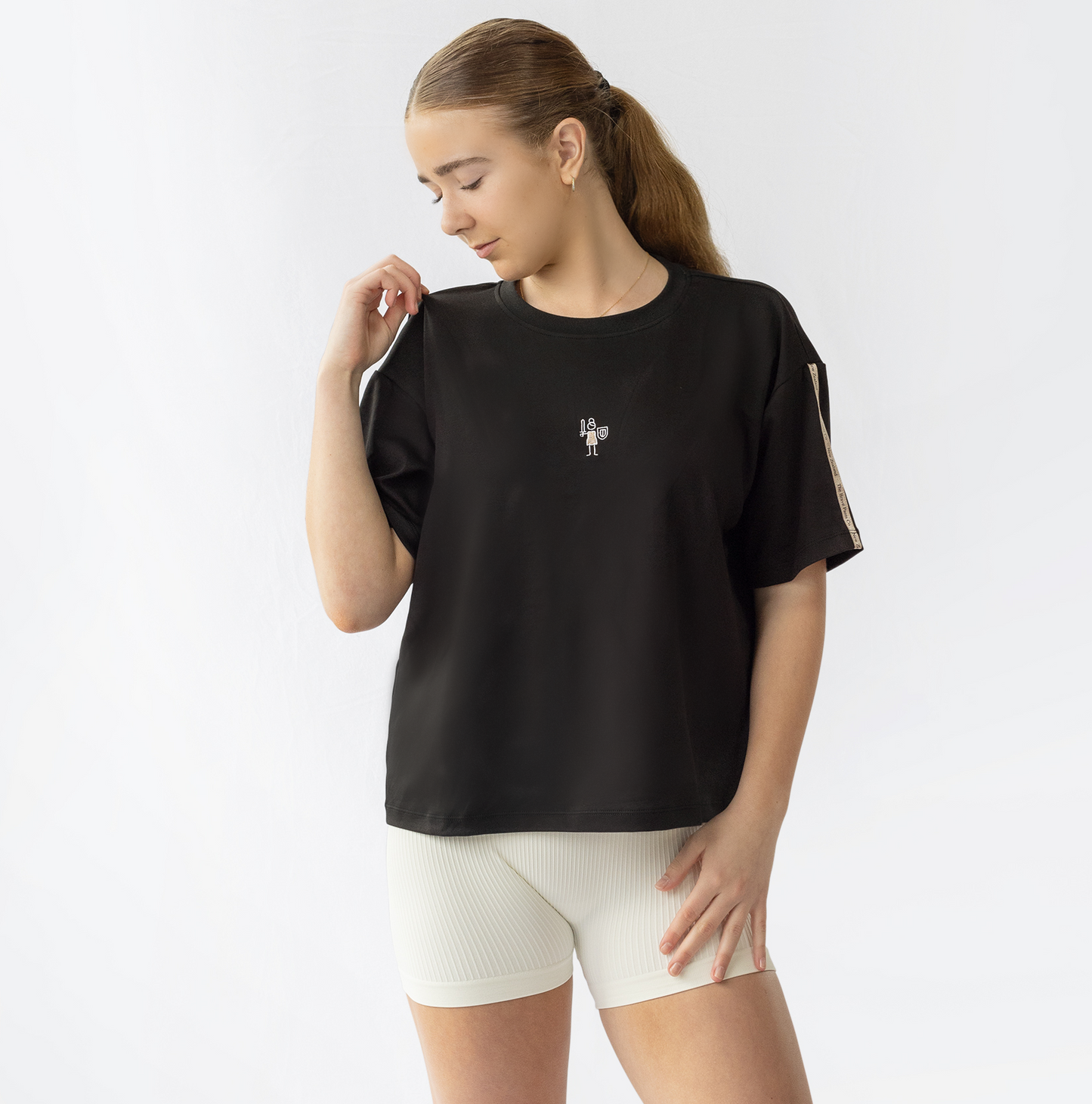 Brushed Cotton Bombshell T-shirt Black