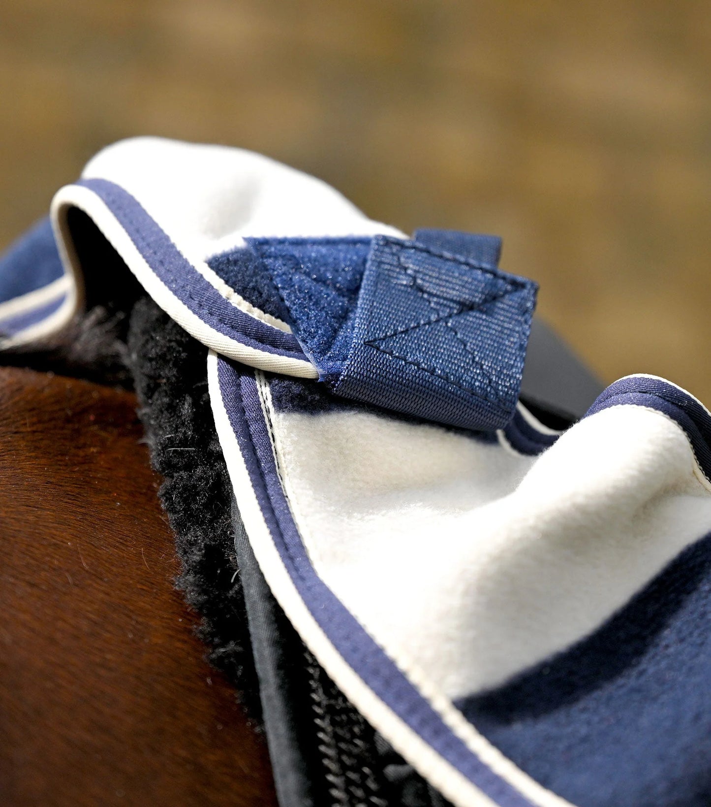 Vellus Horse Fleece Exercise Sheet Navy/White