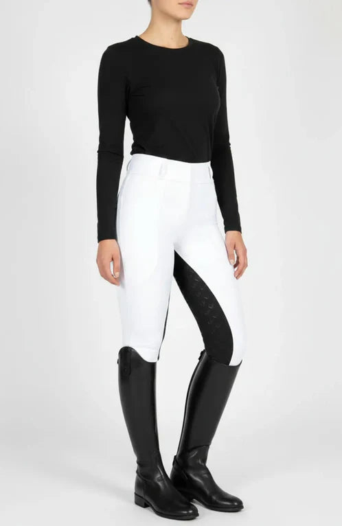 BARE Sculpt Hybrid Riding Breeches - White/Black Seat