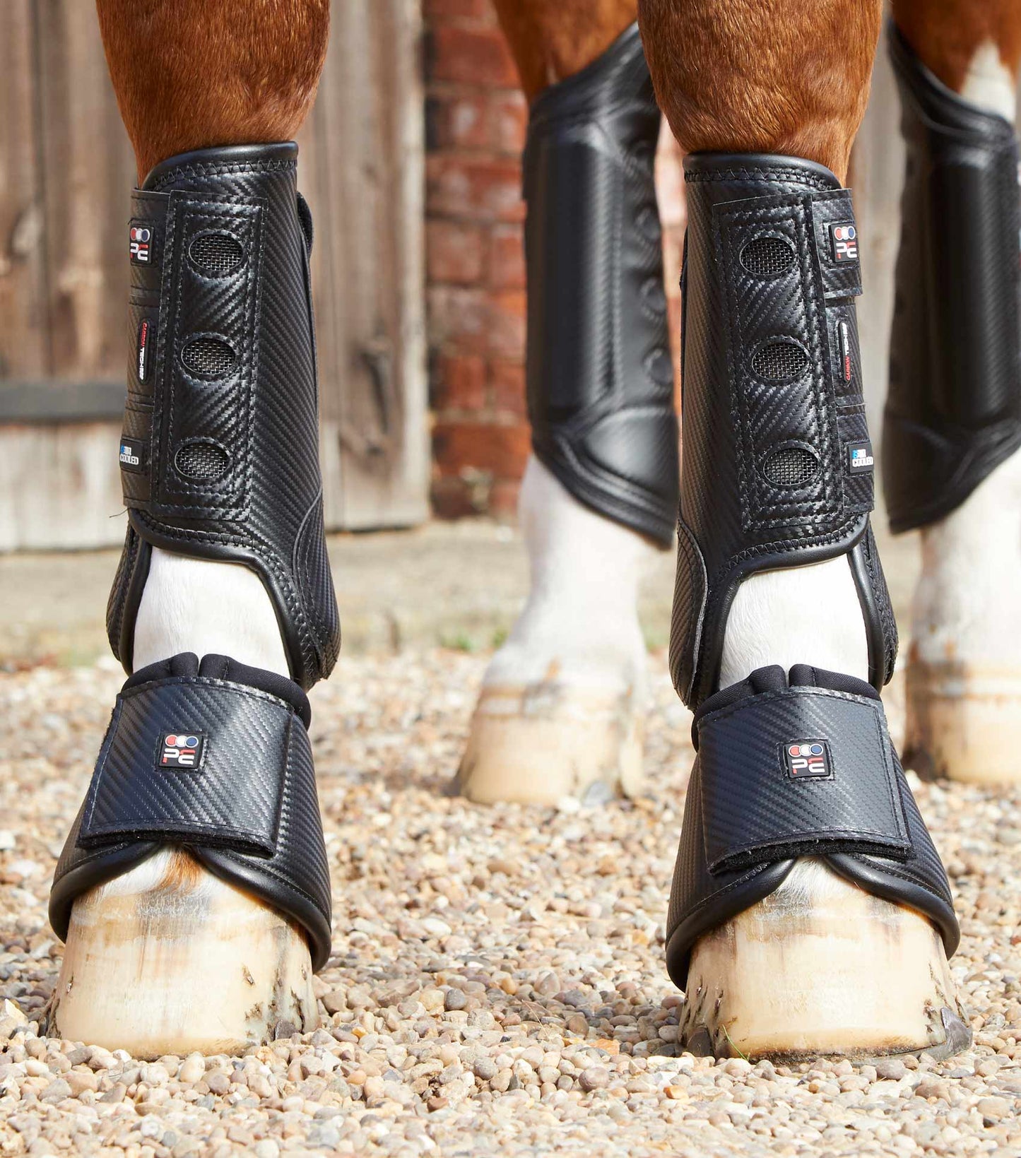 PE Carbon Tech Air Cooled Eventing Boots Front