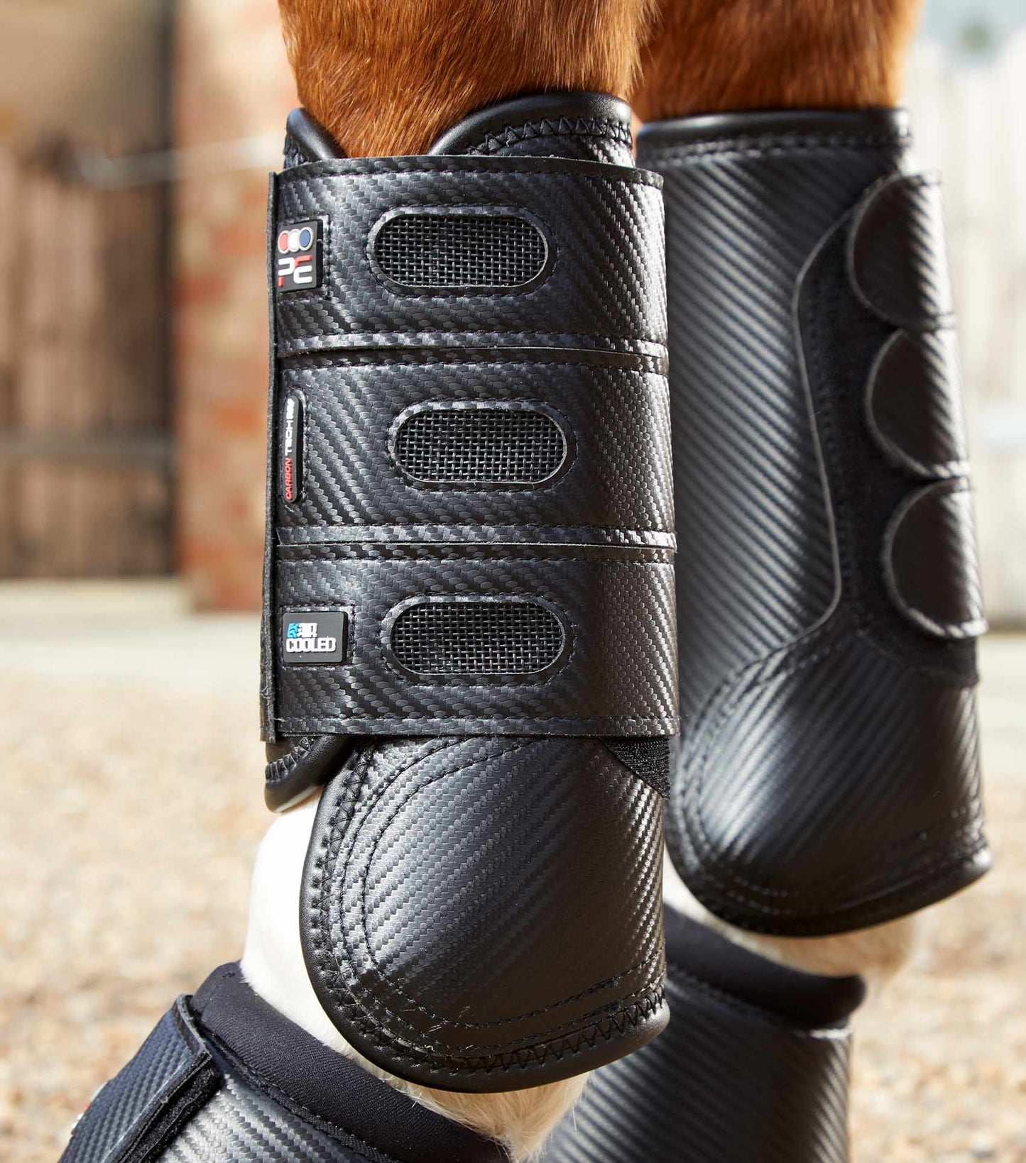 PE Carbon Tech Air Cooled Eventing Boots Front