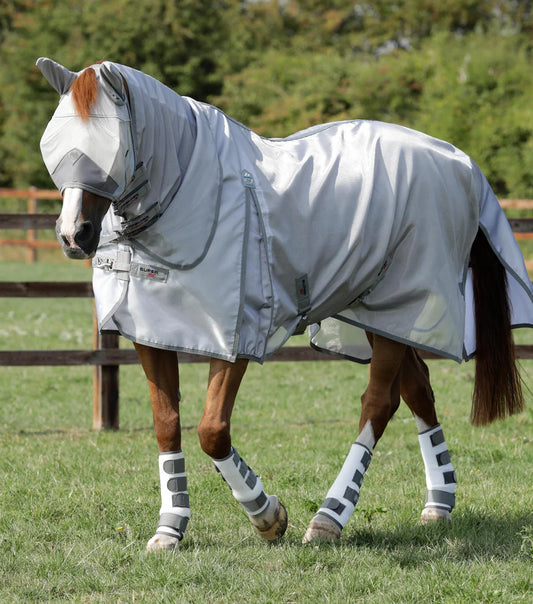 PE Super Lite Fly Rug with Surcingles - Silver