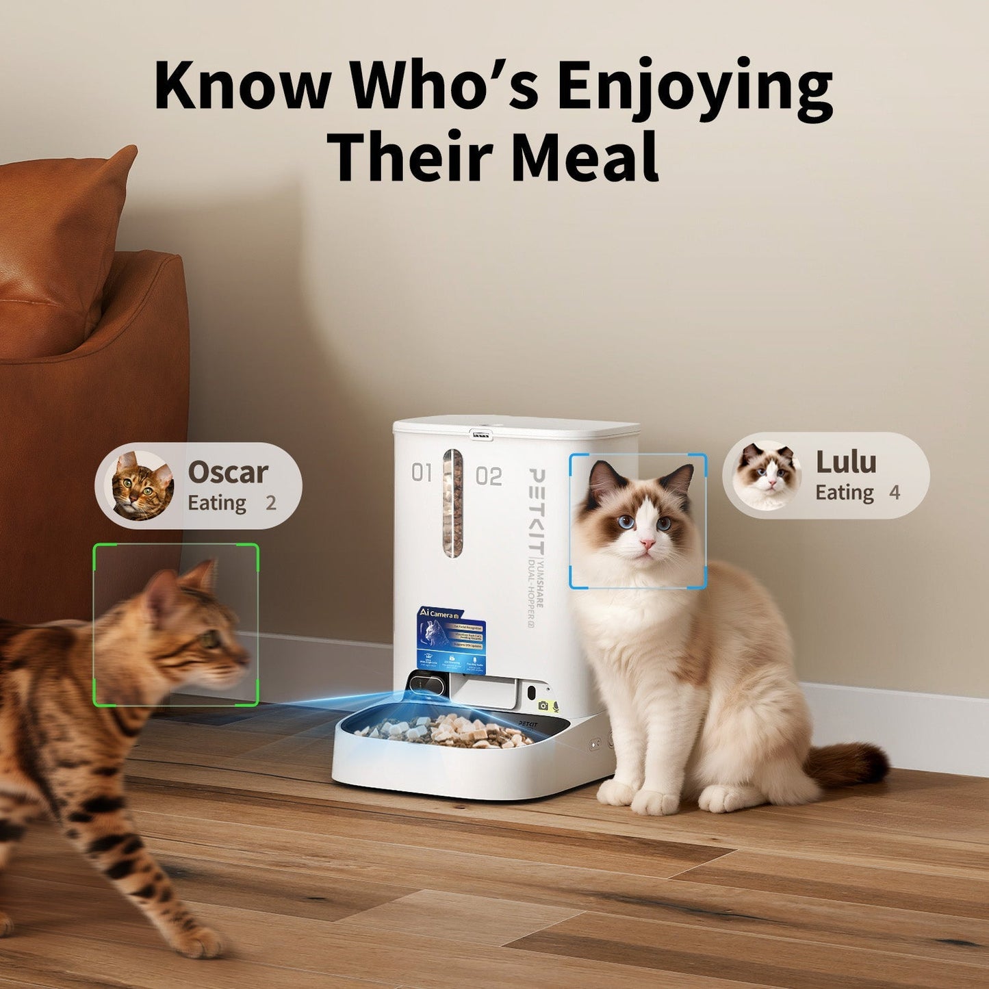 PETKIT YumShare Dual-hopper 2 Automatic Feeder with Camera